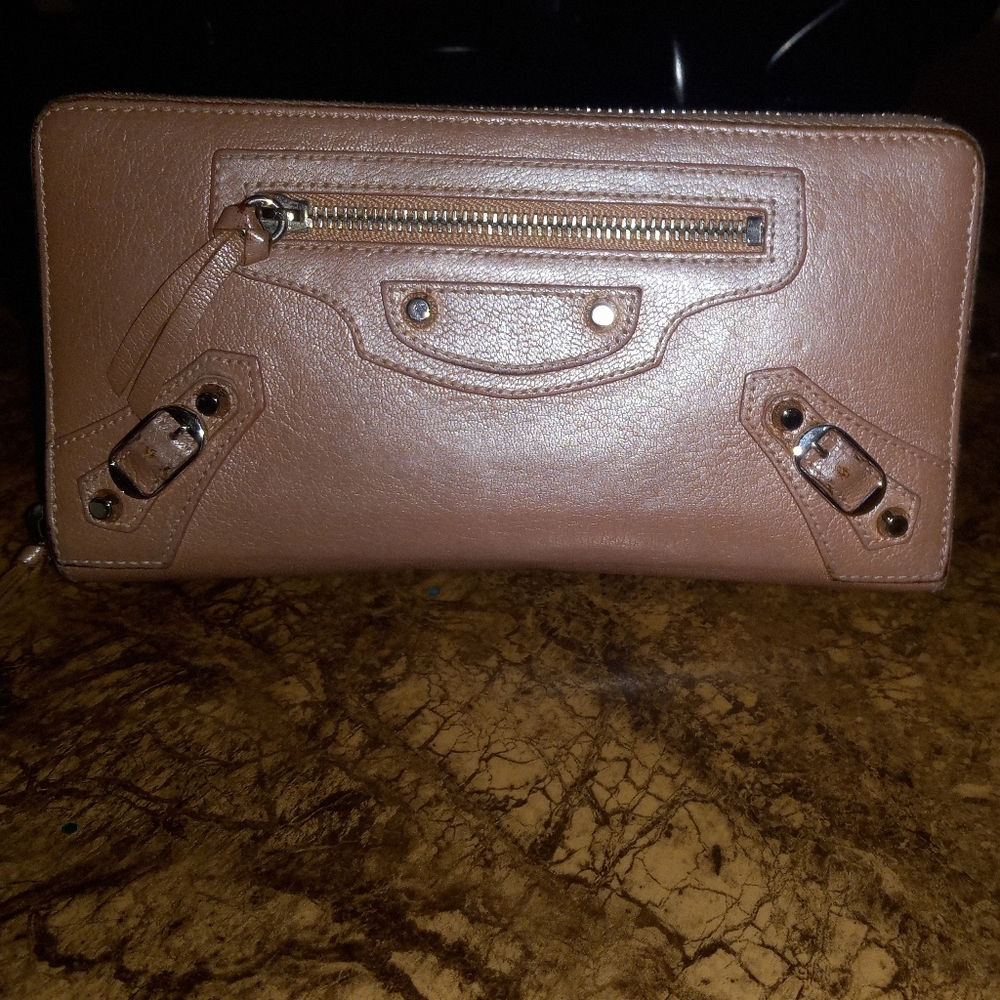 BALENCIAGA Zippy City Wallet Blush Pink Sheen - Picture 5 of 16